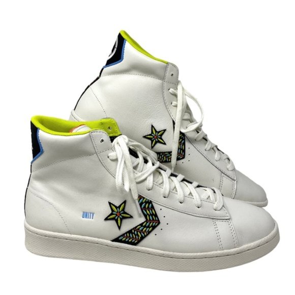 Converse Pro Leather All Star High Top White Leather Men’s Sneakers Size 172187C - Picture 1 of 9
